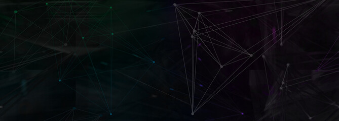 Abstract node network background image.