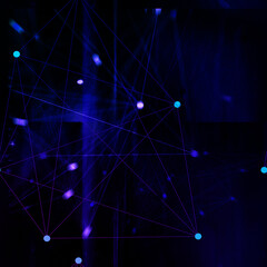 Fototapeta na wymiar Abstract node network background image.