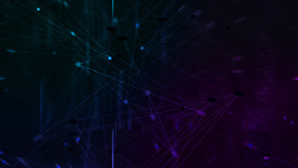 Fototapeta na wymiar Abstract node network background image.