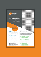 Creative Corporate Business Flyer Template Simple and clean A4 Size with Bleed Vector design