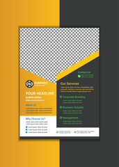 Creative Corporate Business Flyer Template Simple and clean A4 Size with Bleed Vector design