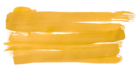 yellow brush isolated on transparent background yellow watercolor,png.