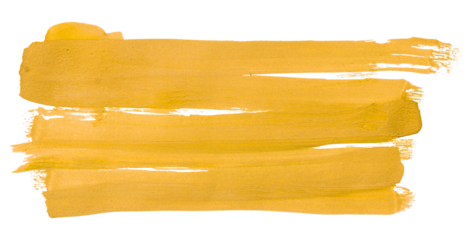 yellow brush isolated on transparent background yellow watercolor,png.