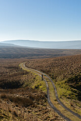 gated moorland track In Teesdale, County Durham, 