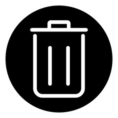 trash glyph icon