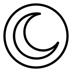 moon line icon