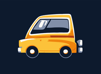 car icon isolated clip art illustration flat simple infographic design, concept for children learning