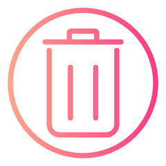 trash gradient icon