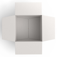 Cardboard box or carton on white background, carrying parcel and online shopping