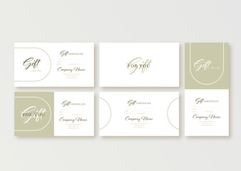 Abstract gift voucher card template. concept cover. Modern set discount coupon or certificate layout.	
