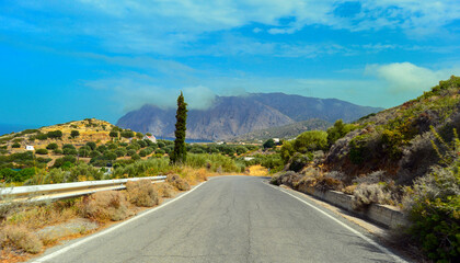 Provinzstrasse nach Mochlos-Sitia (Kreta, Griechenland)