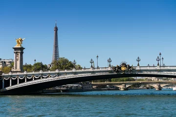 Deurstickers Pont Alexandre III Alexander iii bridge in Paris, France