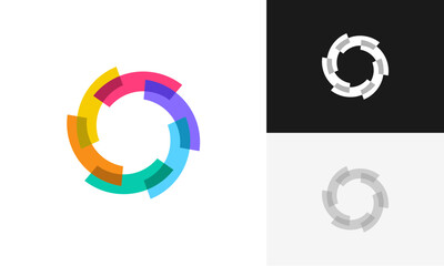 circle abstract logo icon design vector