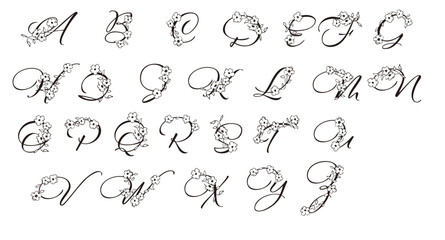 Decorative Alphabet "Portulaca"