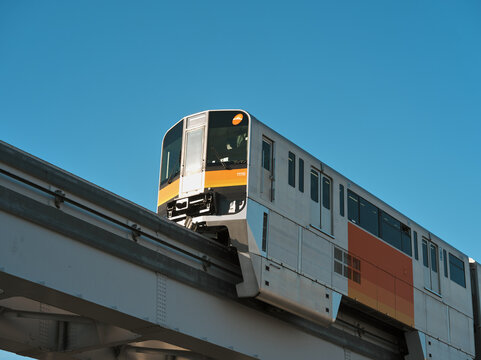 多摩モノレール　日本東京都立川市　電車　モノレール　トレイル