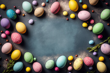Fototapeta na wymiar Easter holiday background. Generative AI
