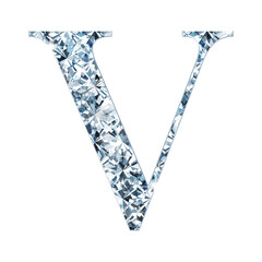 Obraz premium Shining Diamonds Alphabet or Font Set for luxurious and elegant design. Letters in uppercase and lowercase. Part of a set with numbers, punctuation marks and symbols.