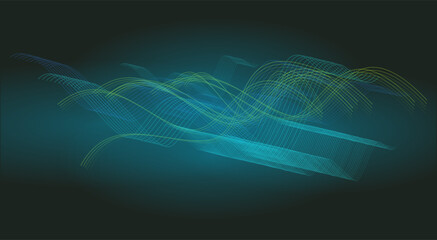 Abstrakter futuristischer Hintergrund mit Wellen