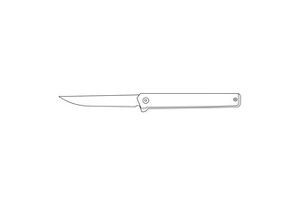 Vector emoticon illustration of a classic kitchen Stock Vector, vector hi-res stock photography and images. Sketch Chef Knife. Kitchen knife Throwing knife - Vector Silver Knife.