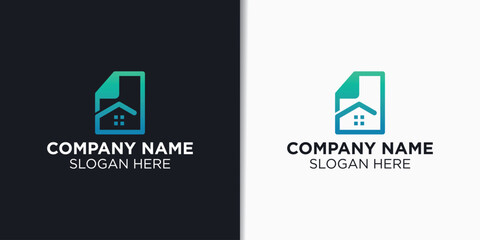 building data logo vector, construction logo template