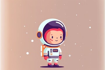 Cute astronaut created with Generative AI 
