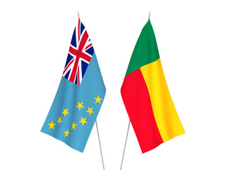 Benin and Tuvalu flags