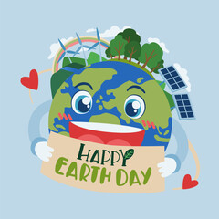 Happy Earth day and World environment day renewable Energy