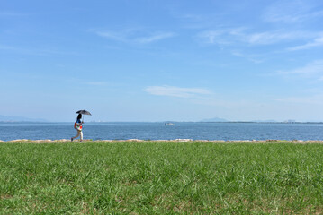 Fototapeta premium 琵琶湖湖畔の風景 滋賀県大津市