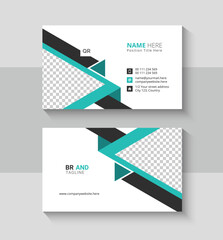 Naklejka premium Modern Creative and Clean Business Card, Double-sided Visiting Card or Name Card Template