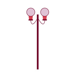 Vector Illustration of a Street Light.  Cartoon old and classic street lamp. Spotlights or spotlight. Urban Equipment Lantern Element