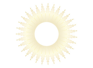 シンプルな後光・光輪のビンテージフレーム背景