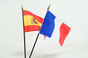A national flag with a symbol of the country