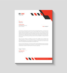 Business letterhead, Letterhead template with various colors, Letterhead template in flat style, Modern company letterhead template design