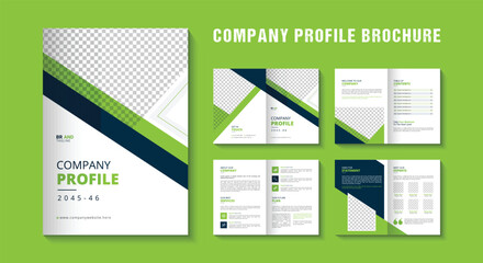 Company Profile Business Annual Report Bifold Brochure Template Design