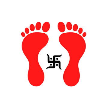 Hindu goddess Lakshmi sign footprint png