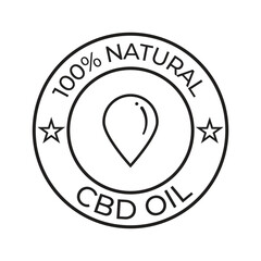 cbd oil label, cbd oil, badge, 100 percent cbd oil, cbd oil seal