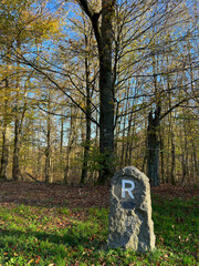 Wandertour durch Wolfsburg-Unkeroda - Rennsteig Grenzstein