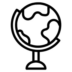 globe line icon
