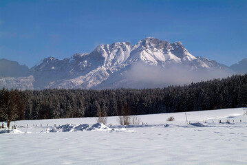 Austria, Winter Landscape in Tyrol