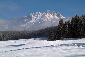Fototapeta na wymiar Austria, Winter Landscape in Tyrol