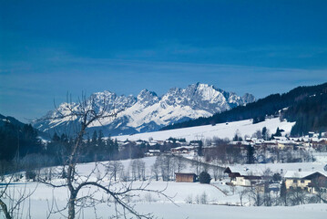 Austria, Winter Landscape in Tyrol