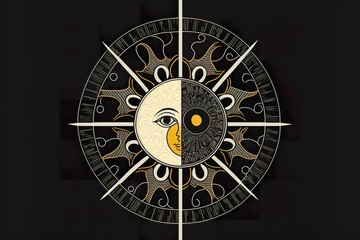 Sun and moon interpretation created with Generative AI 
