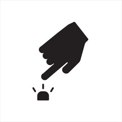 pressing button icon vector illustration