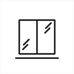 clean window icon vector illustration