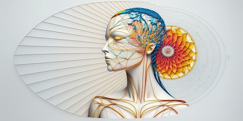 A visually striking image that showcases the capabilities of AI, such as a machine learning algorithm in action or a neural network diagram. Fibonacci Sequence. AI Generated.