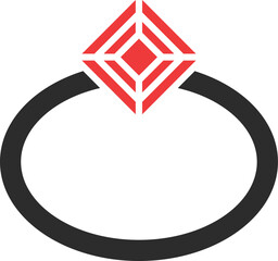 Weeding Ring Vector Icon
