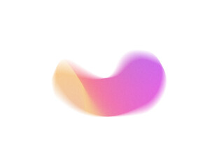 Grainy Gradient Textured Blob Shapes. Abstract Transparent PNG element. Trendy design resources, Purple orange and yellow. Modern design trends.
