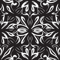Create beautiful, modern patterns with delicate geometric shapes in a monochrome palette. Combine intricate tracery with ethnic-inspired elements and classic paisley motifs