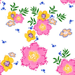 set of floral elements