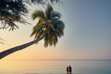 Couple on the tropical beach